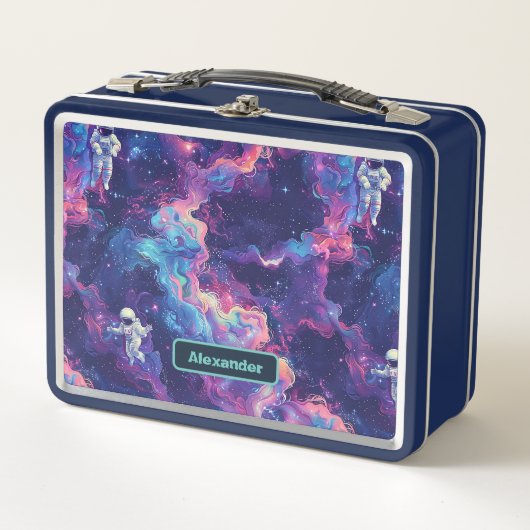 Niedlich Kids Astronaut Custom Metall Brotdose (Vorderseite)