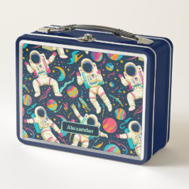 Niedlich Kids Astronaut Custom Metall Brotdose