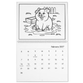 Niedlich Kids Barnyard Coloring Calendar Kalender (Feb 2027)