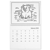 Niedlich Kids Barnyard Coloring Calendar Kalender (Feb 2026)