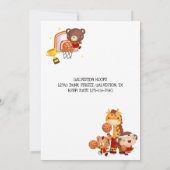 Niedlich Kids Basketball Einladung (Rückseite)