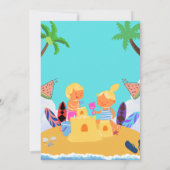 Niedlich Kids Beach Sommer Party Einladung | Fun S (Rückseite)