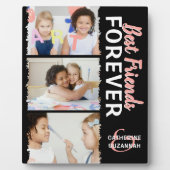Niedlich Kids 'Best Friends Forever' 3 Foto & Name Fotoplatte (Vorderseite)