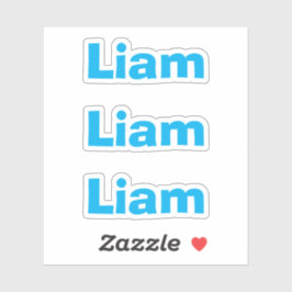 Niedlich Kids Blue Fun Name Aufkleber