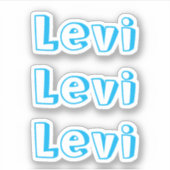 Niedlich Kids Blue Name Aufkleber (Vorderseite)