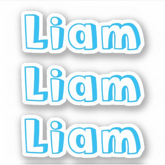 Niedlich Kids Blue Name Aufkleber (Vorderseite)