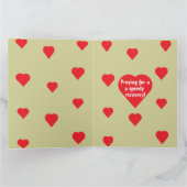 Niedlich Kids Blue Teddy Bär mit Herz bald wieder  Karte (Innenseite)