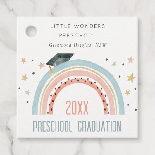 Niedlich Kids Boho Rainbow Stars Preschool Abschlu Geschenkanhänger (Vorderseite)