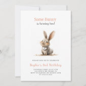 Niedlich Kids Bunny Birthday Party Einladung (Vorderseite)