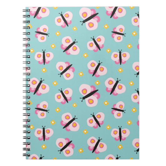 Niedlich Kids Butterfly-Muster Notizblock (Vorderseite)