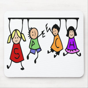 Niedlich Kids Cartoon Spezist Therapist Art Mousepad