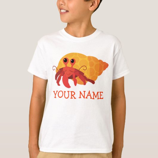 Niedlich Kids Cartoons Hermit Crab T-Shirt (Vorderseite)