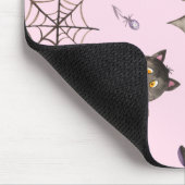 Niedlich Kids Cat Bat Spiole Halloween Muster Mousepad (Ecke)