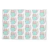Niedlich Kids Cat Pattern Kissenbezug (Rückseite)