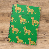 Niedlich Kids Cheetah Leopard Green w/Name Notizblock