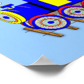 Niedlich Kids Choo Choo Train Personalisiertes Pos Poster (Ecke)