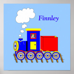 Niedlich Kids Choo Choo Train Personalisiertes Pos Poster