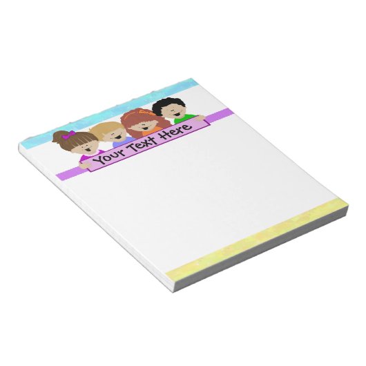 Niedlich Kids Daycare Notepad Notizblock (angewinkelt)