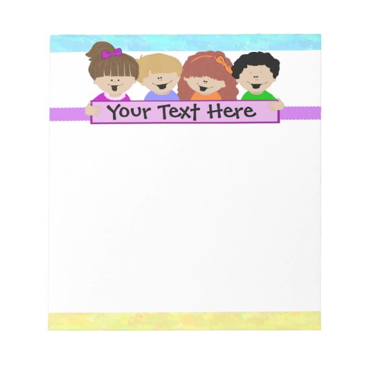Niedlich Kids Daycare Notepad Notizblock (Vorderseite)
