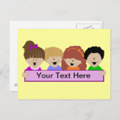 Niedlich Kids Daycare Postkarte (Vorne/Hinten)