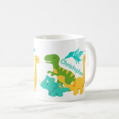 Niedlich Kids Dinosaurier Personalisiert Kaffeetasse (VorderseiteRechts)
