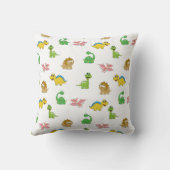 Niedlich Kids Dinosaurier Tiermuster Wasserfarbe Kissen (Rückseite)