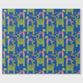 Niedlich Kids Dinosaurier Weihnachten Geschenkpapier (Flach)