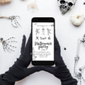 Niedlich Kids Doodle Halloween-Party Einladung