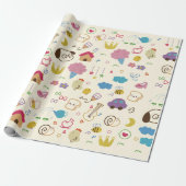 Niedlich Kids Doodle Muster Geschenkpapier (Ungerollt)