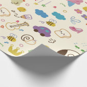 Niedlich Kids Doodle Muster Geschenkpapier (Ecke)