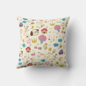 Niedlich Kids Doodle Muster Kissen (Rückseite)