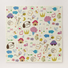Niedlich Kids Doodle Muster Puzzle