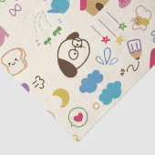 Niedlich Kids Doodle Muster Seidenpapier (Detail)