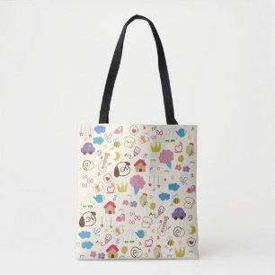 Niedlich Kids Doodle Muster Tasche
