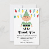 Niedlich Kids Elf Weihnachten Vielen Dank Dankeskarte (Vorderseite)