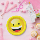 Niedlich Kids Emoji Party Happy Face Emoticon Pappteller (Party)