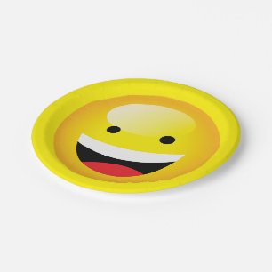 Niedlich Kids Emoji Party Happy Face Emoticon Pappteller