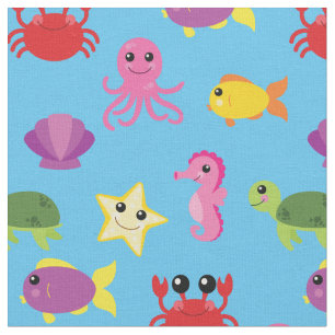 Niedlich Kids Fischen Baby Kinderzimmer Aquarium O Stoff