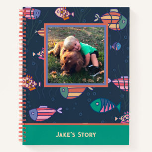 Niedlich Kid's Fish Foto Custom Notebook Notizblock