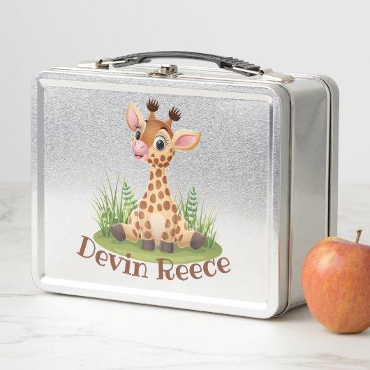 Niedlich Kids Giraffe Custom Lunchbox (Beispiel)