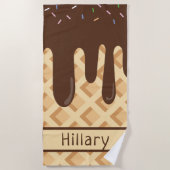 Niedlich Kids Girl Monogram Beach Handtuch (Vorderseite)