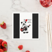 Niedlich Kids Guitar Rock und Roll Teddy Music Par Serviette (Beispiel)