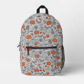 Niedlich Kids Halloween Doodle-Muster Bedruckter Rucksack (Vorderseite)