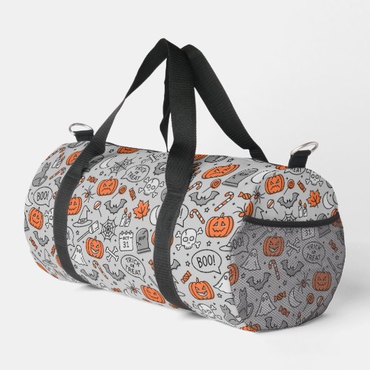 Niedlich Kids Halloween Doodle-Muster Duffle Bag (Rechte Ecke)