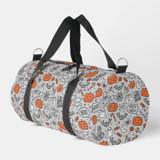 Niedlich Kids Halloween Doodle-Muster Duffle Bag (Linke Seite)