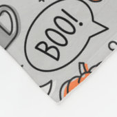 Niedlich Kids Halloween Doodle-Muster Fleecedecke (Ecke)