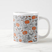 Niedlich Kids Halloween Doodle-Muster Jumbo-Tasse (Rechts)