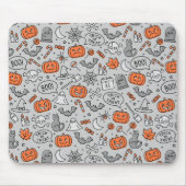 Niedlich Kids Halloween Doodle-Muster Mousepad (Vorne)