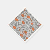 Niedlich Kids Halloween Doodle-Muster Serviette (Ecke)