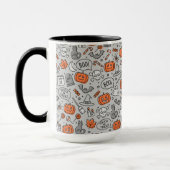 Niedlich Kids Halloween Doodle-Muster Tasse (Links)